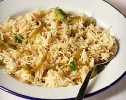 capsicum pulao dish
