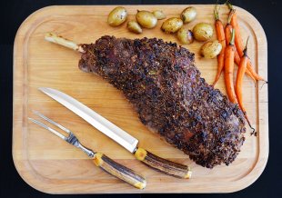 Cumin-Crusted Goat Leg