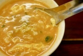 tasty dumpling and egg soup.