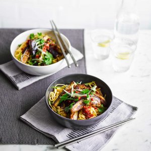 nice soy aubergine noodles