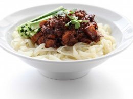 zhajiangmian chinese noodle meal